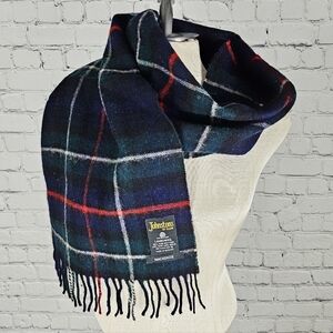 JOHNSTONS OF ELGIN | Mackenzie tartan plaid lambswool fringe scarf